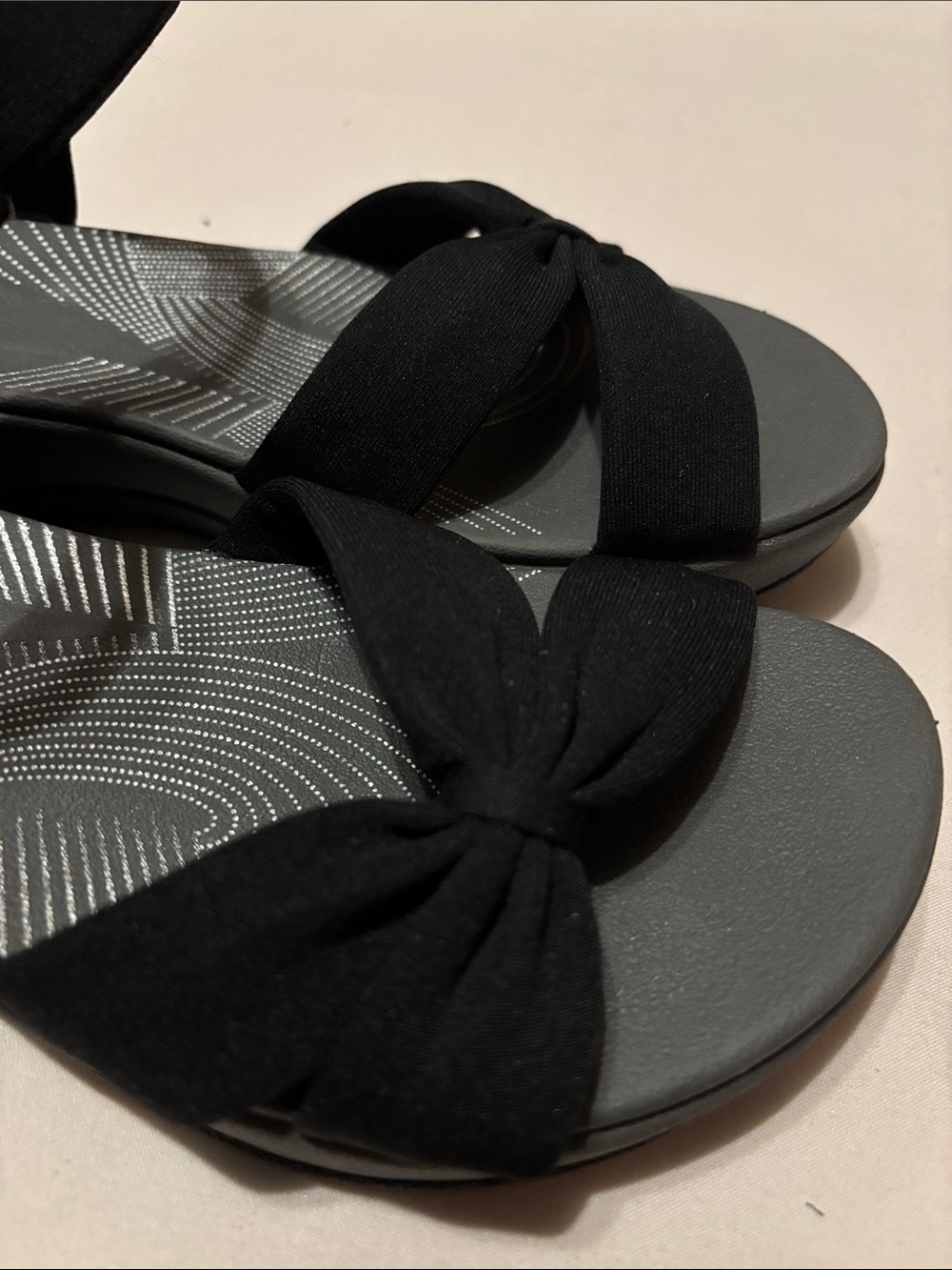 Clarks Cloudsteppers Arla Shore Womens Slingback Wedge Sandals Black Size 8 - Picture 4 of 5